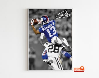 Odell Beckham Jr "The Catch" Poster, Signed Football Poster,  Digital Download