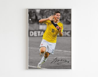 Carlos Valderrama Colombia art print - Etsy 日本