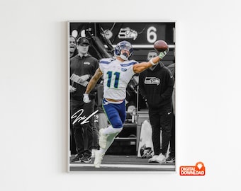 Jaxon Smith-Njigba Poster, signiertes Fußballplakat, digitaler Download