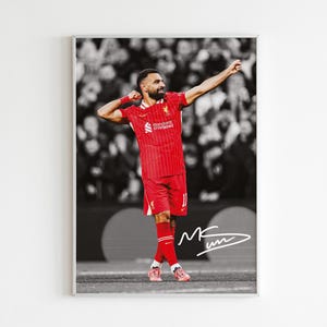 Mohamed Salah Poster, Signed Football Poster,  Digital Download