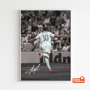 Kylian Mbappe Poster Signed Football Poster,  Digital Download