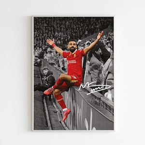 Mohamed Salah Poster, Signed Football Poster,  Digital Download