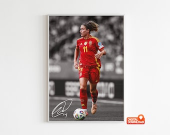 Alexia Putellas Poster Signed Football Poster,  Digital Download,(Message me for custom size)