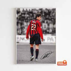 Ricardo Kaka Poster Soccer Legend Signed Football Poster,  Digital Download