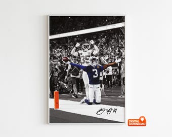 Affiche George Pickens, affiche de football signée, téléchargement numérique (envoyez un message pour des tailles personnalisées)