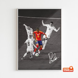 Lamine Yamal Poster Schlafzimmer Dekor, Wandkunst, Wohnkultur, Sport Poster, Sport, digitaler Download