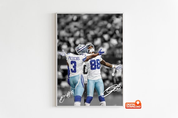 Ceedee Lamb Poster, George Pickens Poster, Signed Football Poster