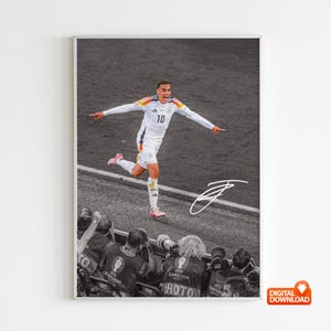 Jamal Musiala Poster Signed Football Poster,  Digital Download