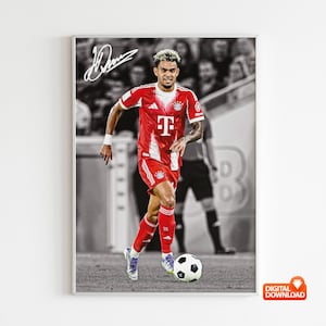 Luiz Diaz Poster, Signed Football Poster,  Digital Download