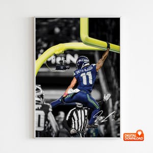 Póster de Jaxon Smith-Njigba, póster de fútbol firmado, descarga digital