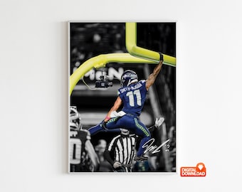 Jaxon Smith-Njigba Poster, signiertes Fußballplakat, digitaler Download
