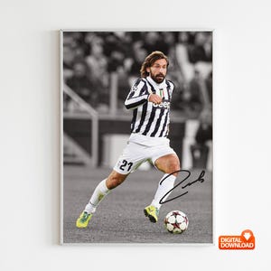 Andrea Pirlo Poster, Poster Bedroom Decor, Wall Art, Home Decor, Sports Poster, Sports, Digital Download