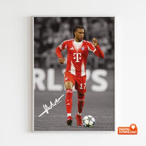 マイケル・オリーズのサイン入りサッカーポスター、サッカー