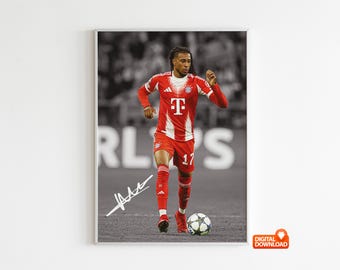 Póster de Michael Olise firmado, póster de fútbol, descarga digital (envía un mensaje para tamaños personalizados).
