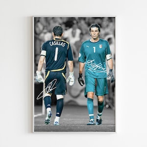 Iker Casillas Poster, Gianluigi Buffon Poster, Goalkeeper Bedroom Decor, Wall Art, Home Decor, Sports Poster, Sports, Digital Download