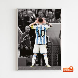 Lionel Messi Poster Soccer Legend Bedroom Decor, Wall Art, Home Decor, Sports Poster, Sports, Digital Download