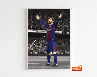 メッシの直筆サイン入り複製RPサッカー（フットボール）カード - Etsy 日本