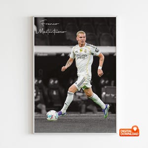 Franco Mastantuono Poster, Signed Football Poster,  Digital Download