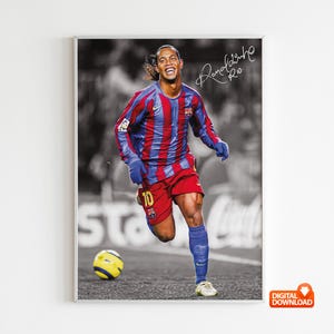Ronaldinho Poster - Etsy