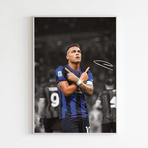 Lautaro Martínez Poster, Wall Art, Home Decor, Sports Poster, Sports, Digital Download