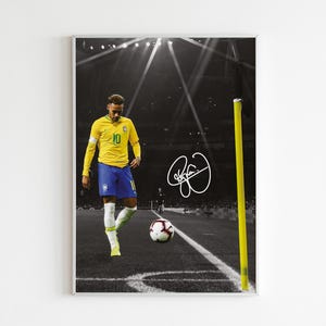 Neymar Poster Bedroom Decor, Wall Art, Home Decor, Sports Poster, Sports, Digital Download