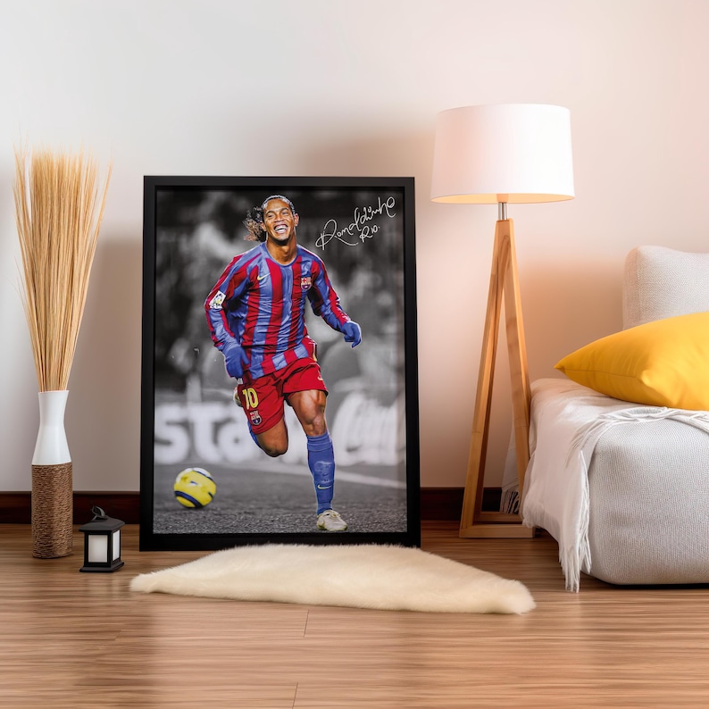 Reinaldo Poster Ronaldinho Poster, Signed Football Poster, Digital Download (send a ...