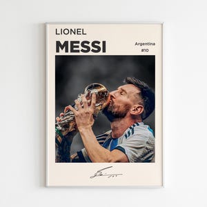 Lionel Messi-poster, slaapkamerdecoratie, kunst aan de muur, woondecoratie, sportposter, sport, digitale download