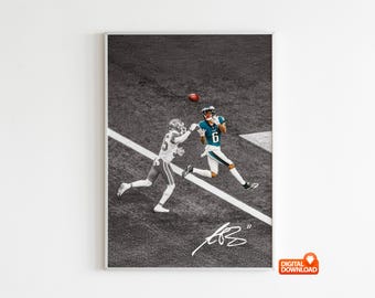 Póster de AJ Brown, póster de fútbol firmado, descarga digital (envía un mensaje para tamaños personalizados).