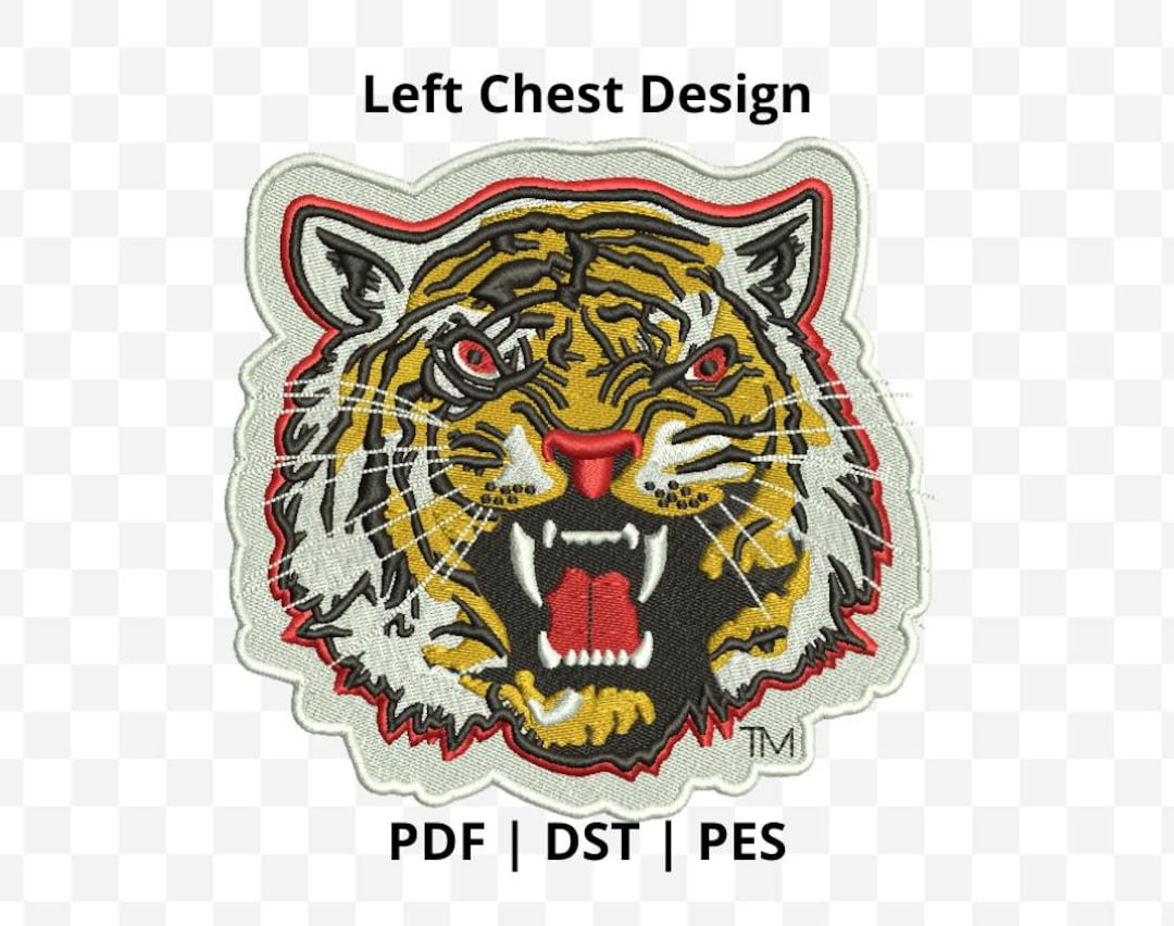 Tiger Mascot Embroidery Design | Left Chest School Spirit File (DST ...