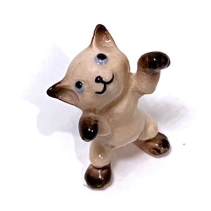 Early Siamese Kitten Standing (on hind legs), #181, 1952  HAGEN RENAKER Vintage Miniature