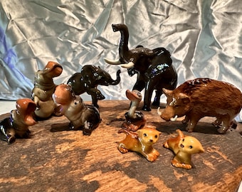 ヘイゲンリネガー　Hagen Renaker ハスキー Choose From 4 Walker Hagen Renaker Bisque Animal Figurines Pink