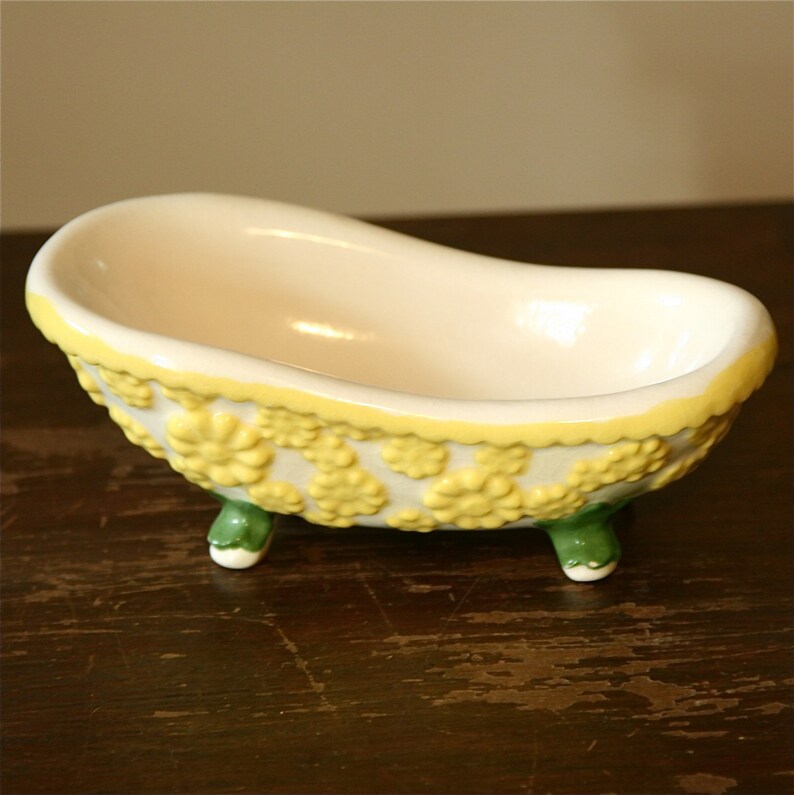 Vintage Ceramic Bathtub Planter or Soap Dish Etsy