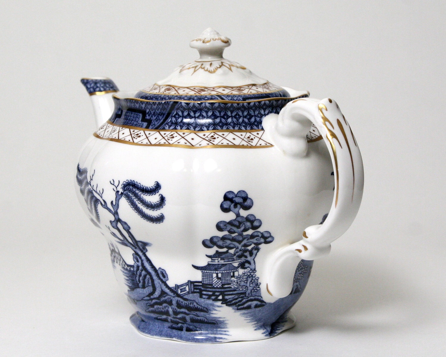 Royal Doulton Teapot Real Old Willow Large 5 Cup Etsy