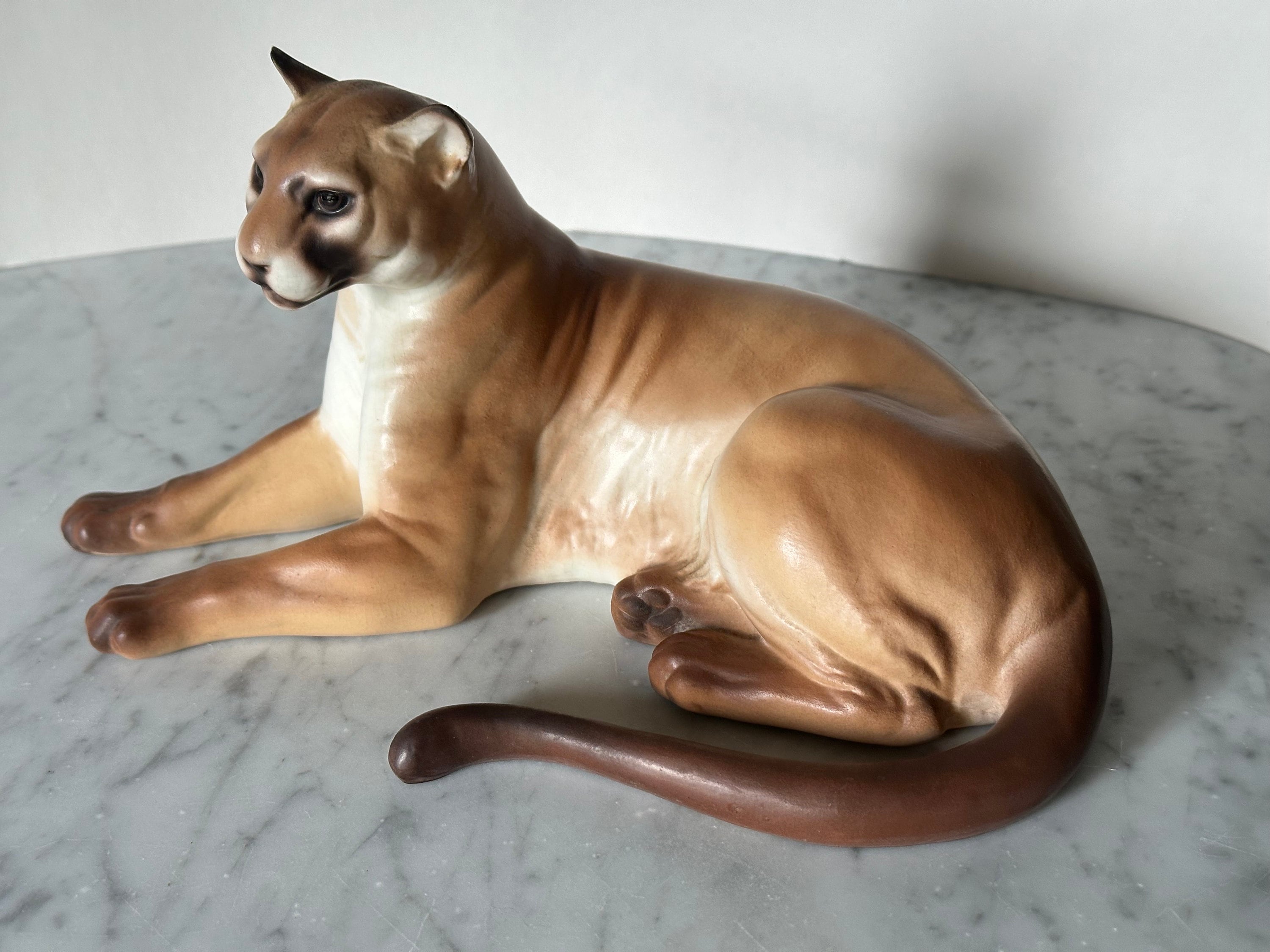 Mountain Lion Statue by Hagen Renaker Designer Workshop Vintage