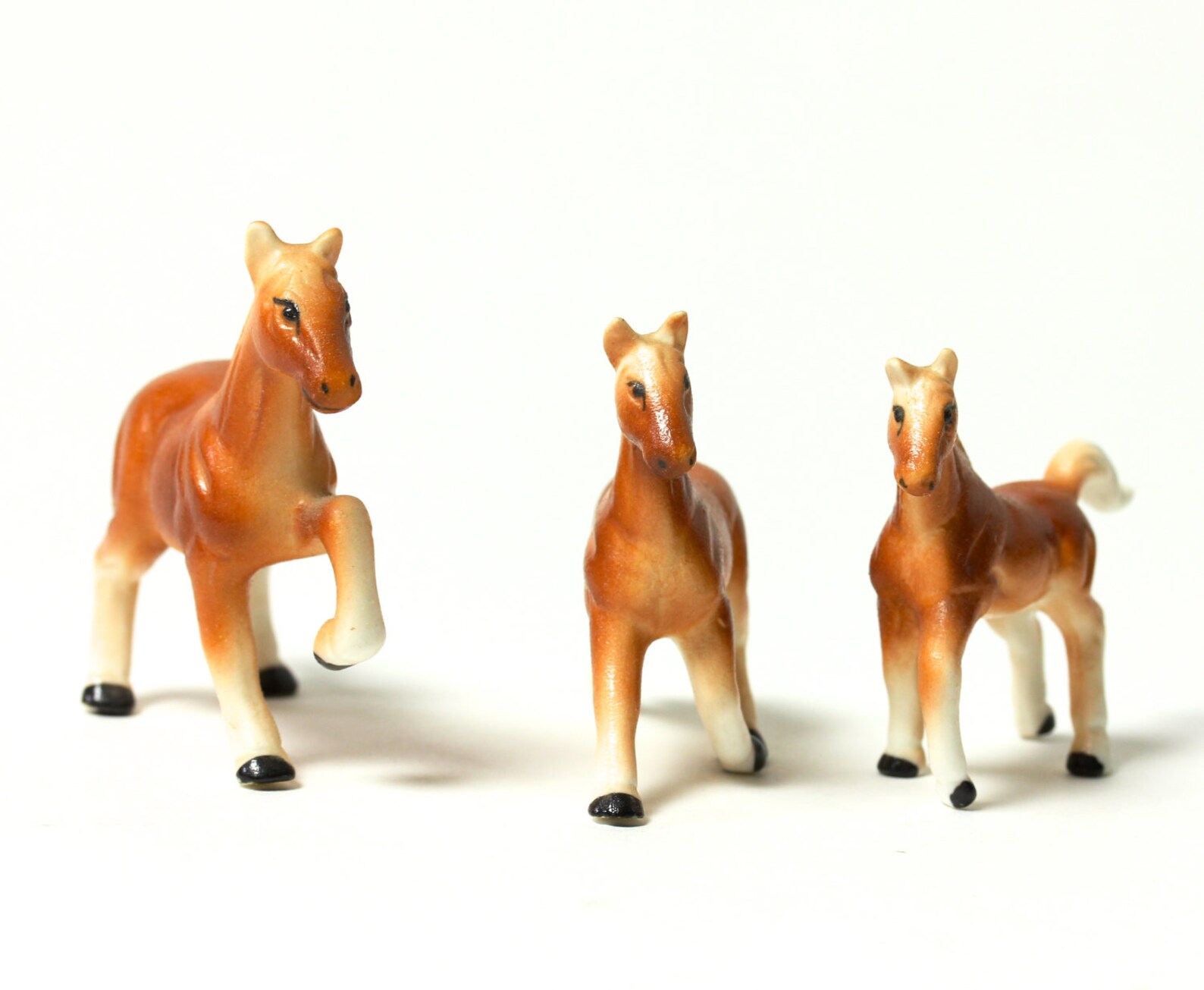 Mini Horse Figurines Vintage Ceramic Collectibles Etsy