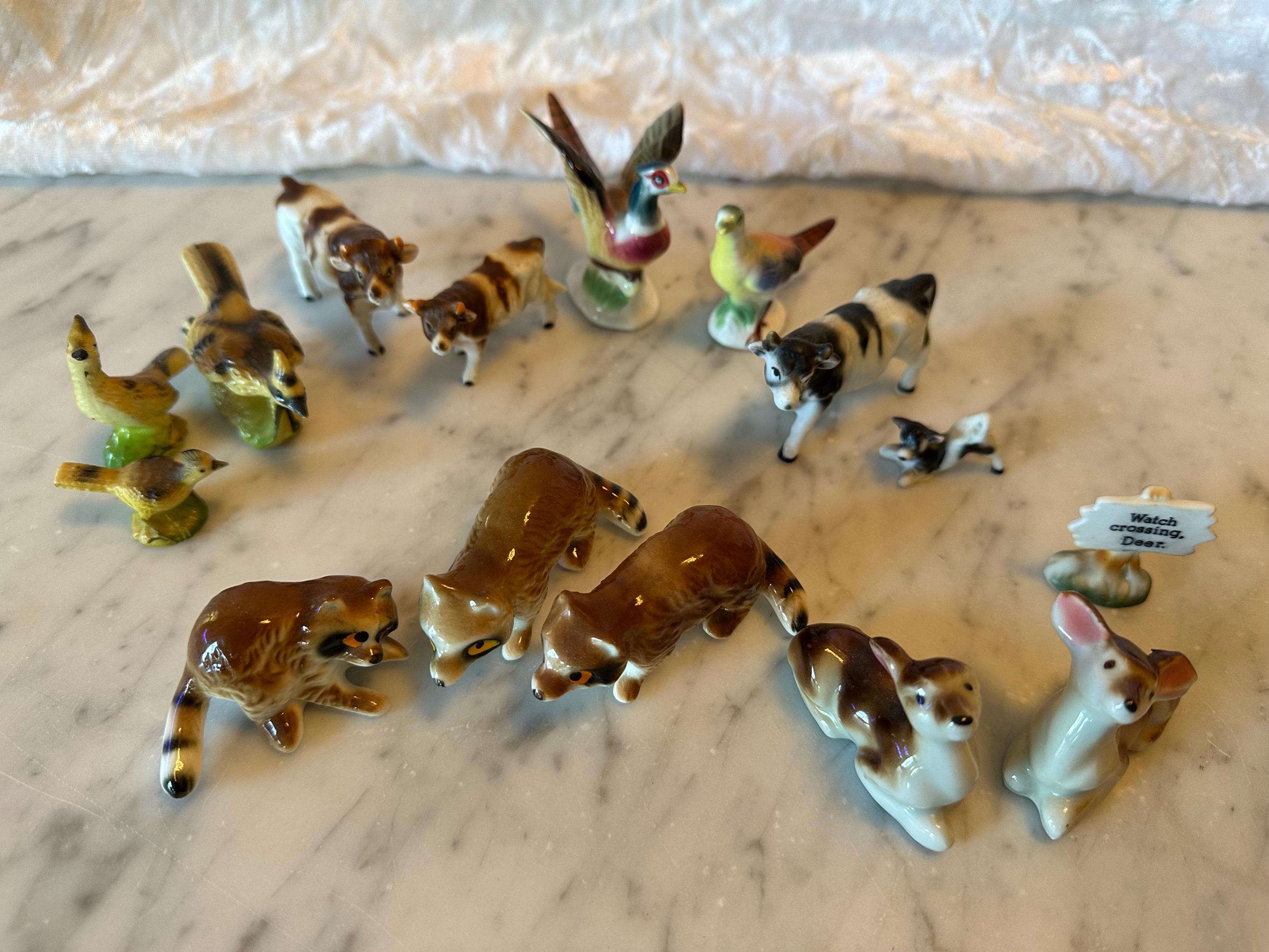 Vintage Miniature Animal Figurines - Etsy