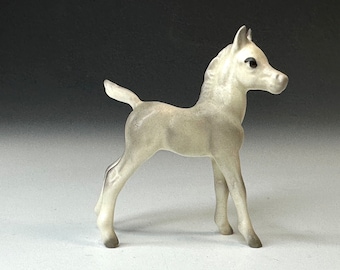 Hagen Renaker Mini White Arabian Foal - Rare Hagen Renaker Mini Ceramic Horse, 1960s Old HR Maureen Love design