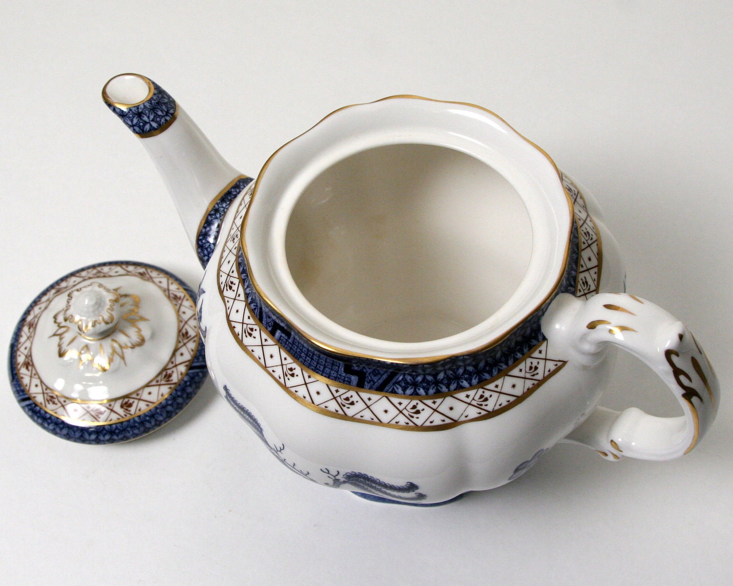 Royal Doulton Teapot Real Old Willow Large 5 Cup Etsy