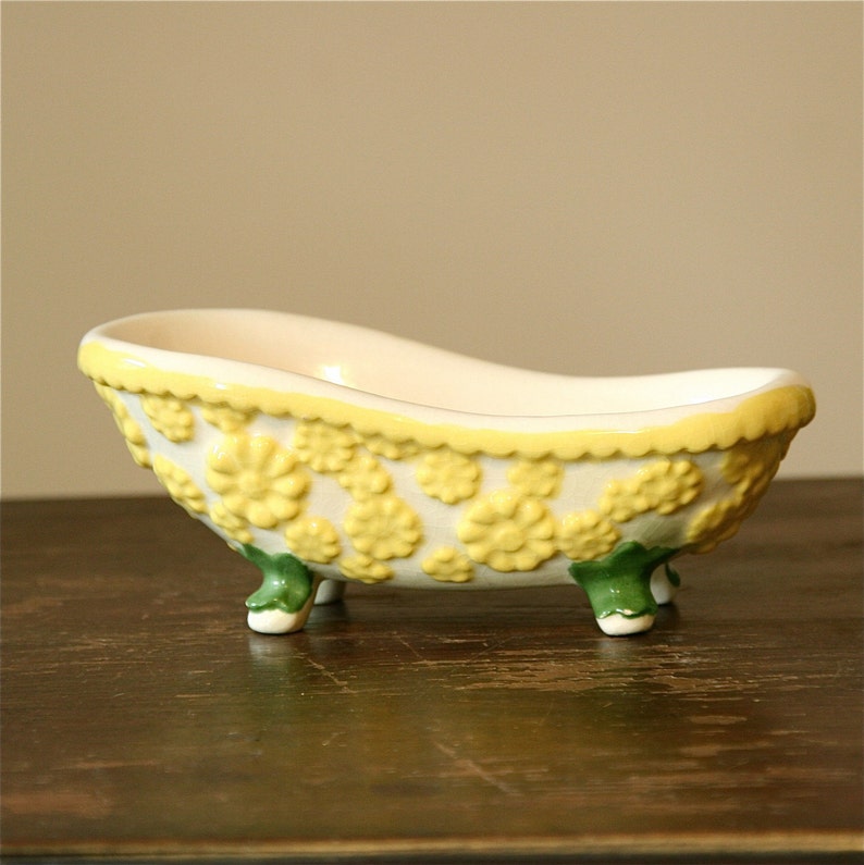 Vintage Ceramic Bathtub Planter or Soap Dish Etsy