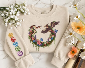 Embroidered Sunrise on the Reaping Sweatshirt, Dystopian Book Shirt, I Love You Like All-Fire Shirt, Fantasy Book Gift, Film Movie Lover Tee