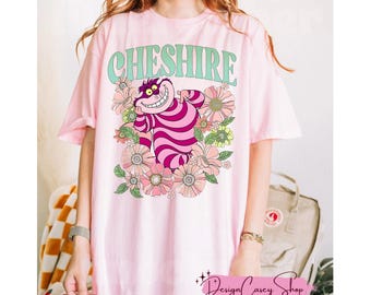 Disney Alice Cheshire Cat T-Shirt, Cheshire Cat Lovers Tee, Magic Kingdom Style Gift, Family Trip 2025 Matching Shirt, Funny Cat Tee
