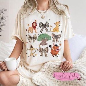 Camiseta Coquette de El Rey León, camiseta de safari de Animal Kingdom, atuendo para viaje a los estudios Walt Disney, regalo para fans de Simba, camiseta vintage de dibujos animados de Hakuna Matata