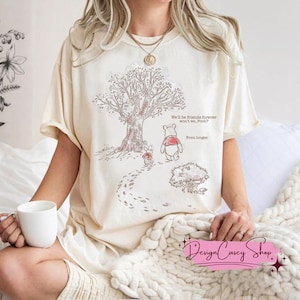 レトロなくまのプーさんと仲間たちのTシャツ、ディズニーシャツ、くまのプーさんシャツ、家族旅行シャツ
