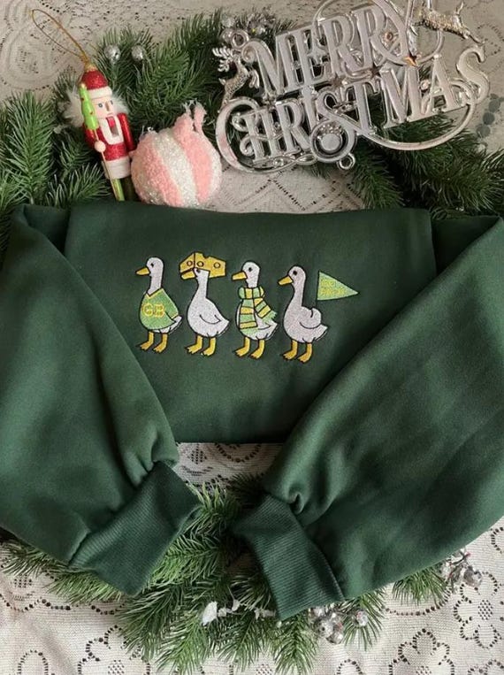 Embroidered Vintage Green Bay Football Silly Goose Sweatshirt, Green Bay Embroidery Shirt, Game Day Hoodie, Football Lover Gift