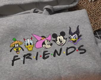 Embroidered Mickey & Friends Halloween T-Shirt, Mickey Not So Scary Sweatshirt, Disney Halloween Hoodie, Spooky Season, WDW Disneyland Tee