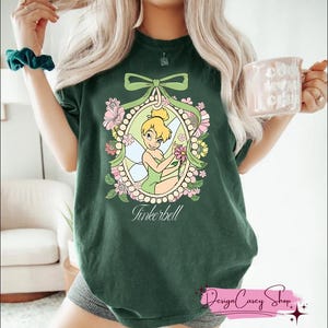 T-shirt Disney rétro fée clochette, T-shirt fée clochette 1953 Neverland, chemise Peter Pan, chemise féerique, chemise princesse, t-shirt famille Disney