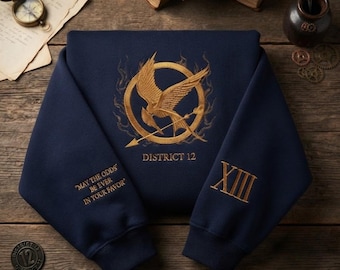 Embroidered HG Mockingjay District 12 Shirt,, May The Odds Be Ever In Your Favor Sweatshirt, Fantasy Movie Tee, Book Lover Gift