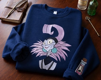 Embroidered Disney Yzma Shirt, The Emperor’s New Groove Sweater, Pull The Lever Kronk, Disney Villain Tee, Halloween Yzma Cat Potion Shirt