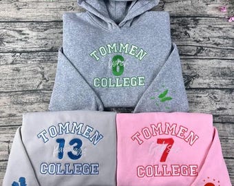 Vintage Boys of Tommen Embroidered Crewneck Shirt, Tommen College Sweatshirt, Keeping 13, Binding 13, 7 Gibsie, Saving 6, Bookish Gift