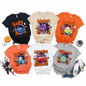 Retro Cars Movie Characters Halloween Shirt, Cars Movie Halloween Shirt, Disney Halloween Shirt, Disney Halloween Trip, Halloween Party